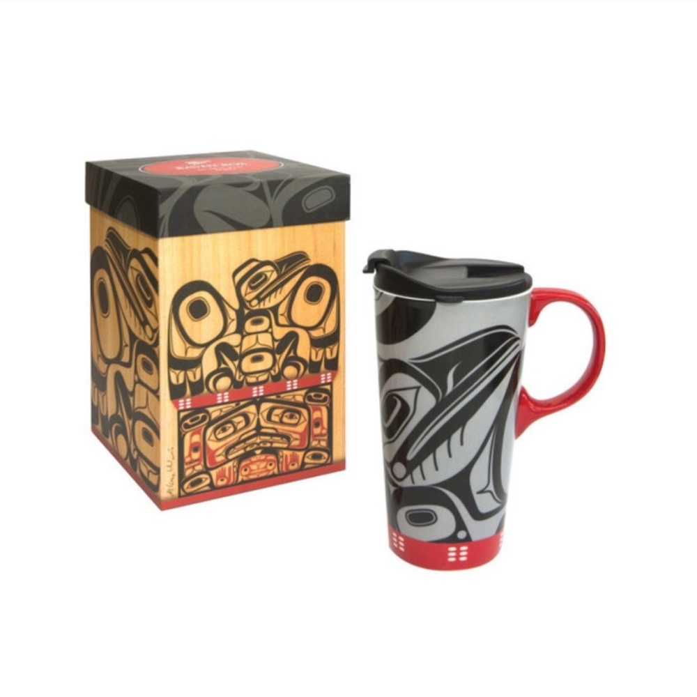 Raven Box by Allan Weir 17 oz Ceramic Coffee Mug with Lid